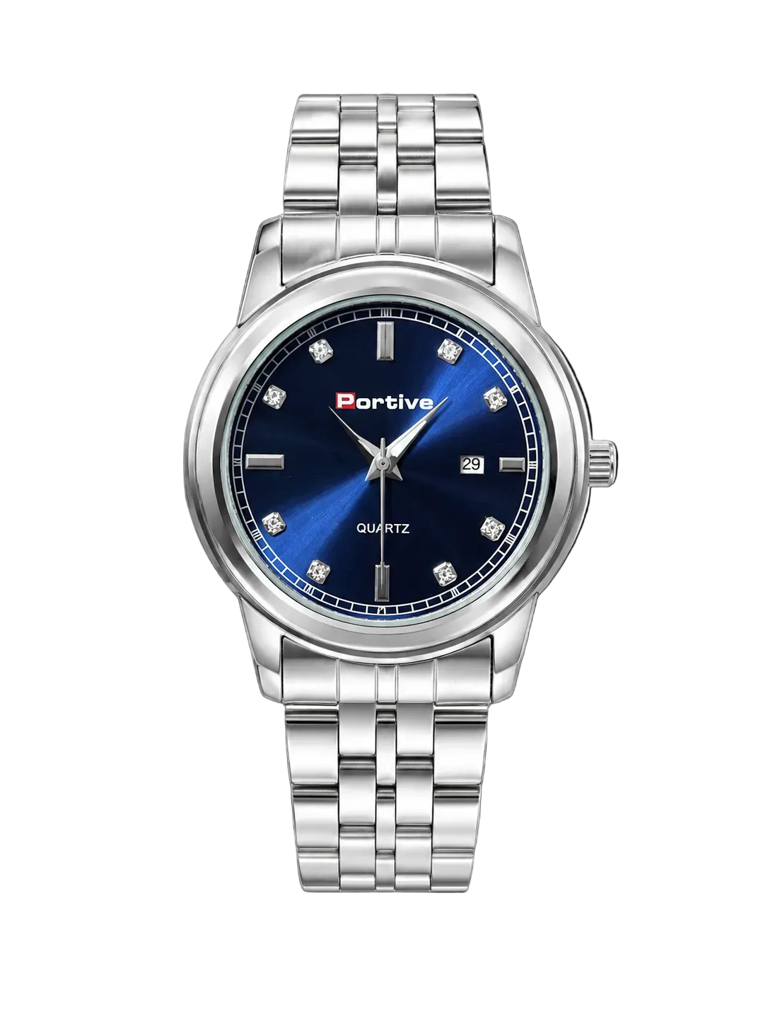 Portive Royal Blue Dial Waterproof Watch