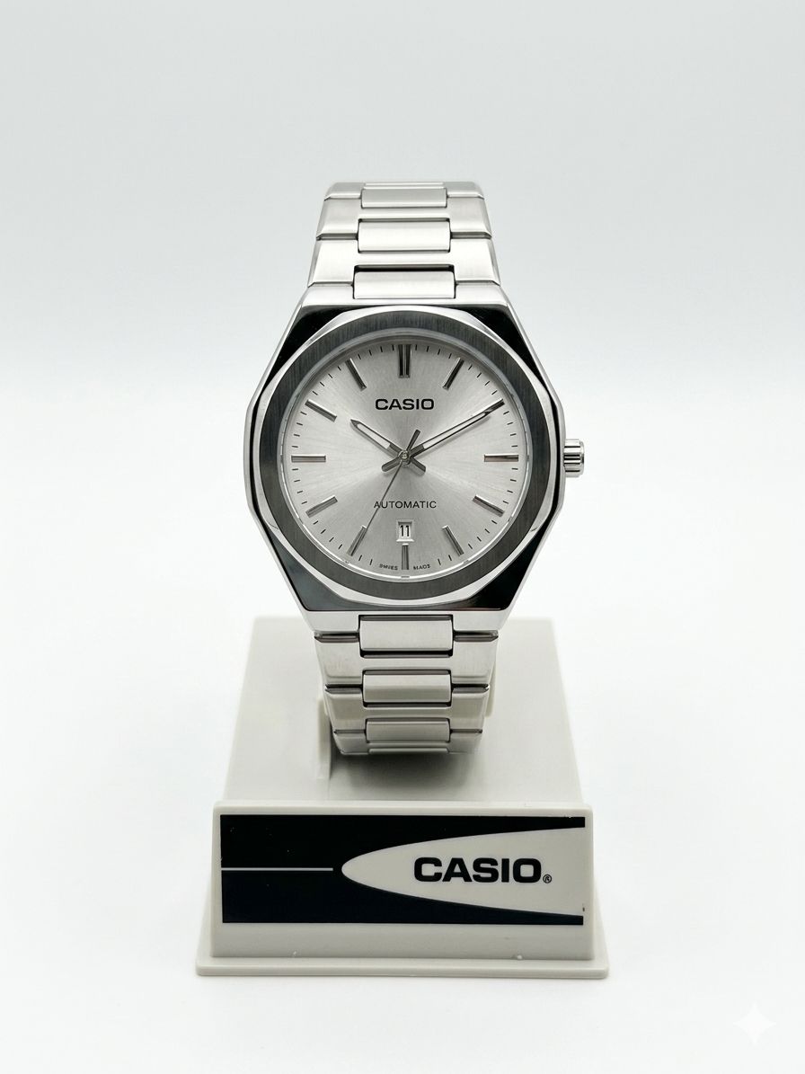Casio All Stainless Steel Analog Date Watch