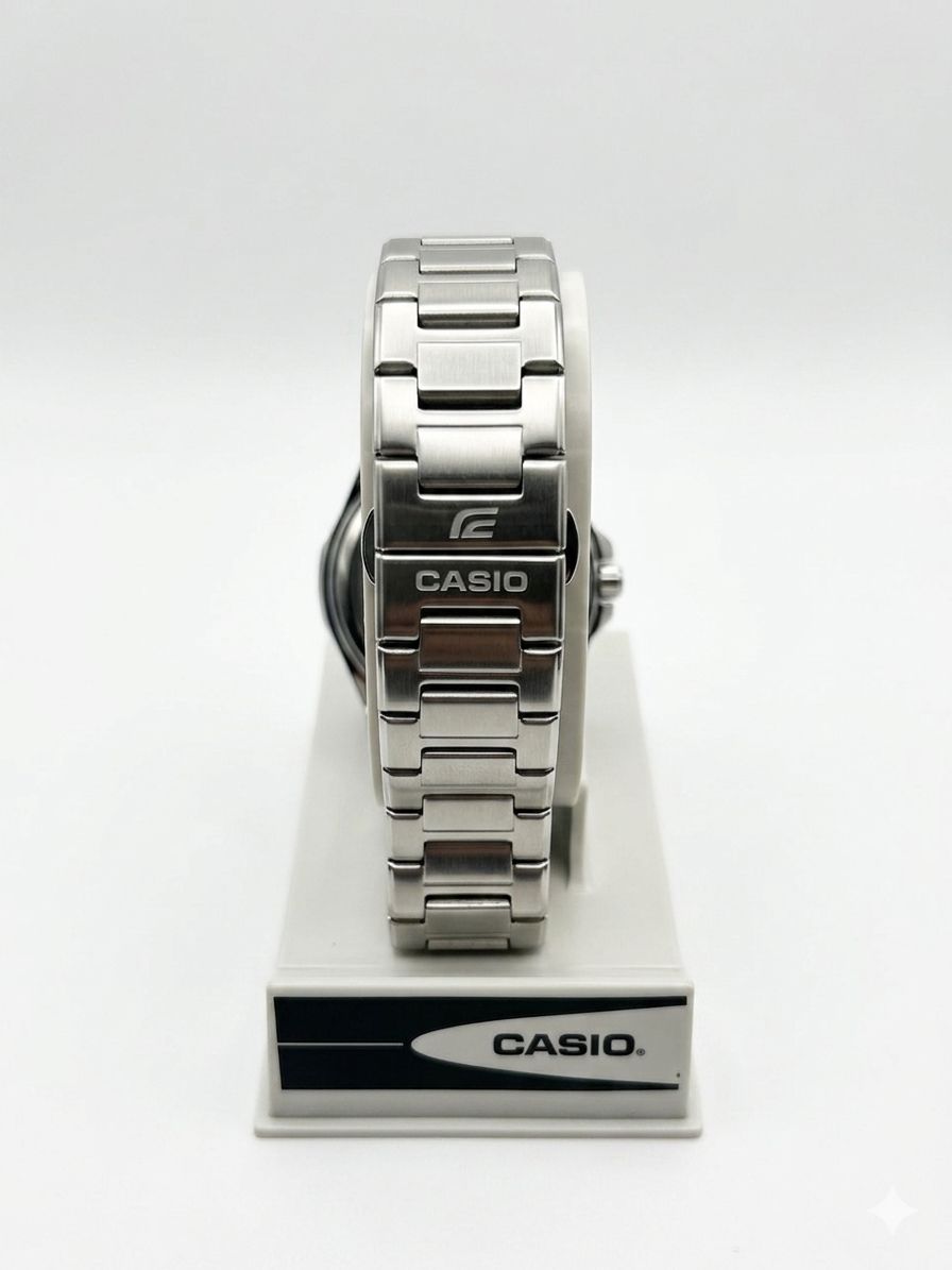 Casio All Stainless Steel Analog Date Watch