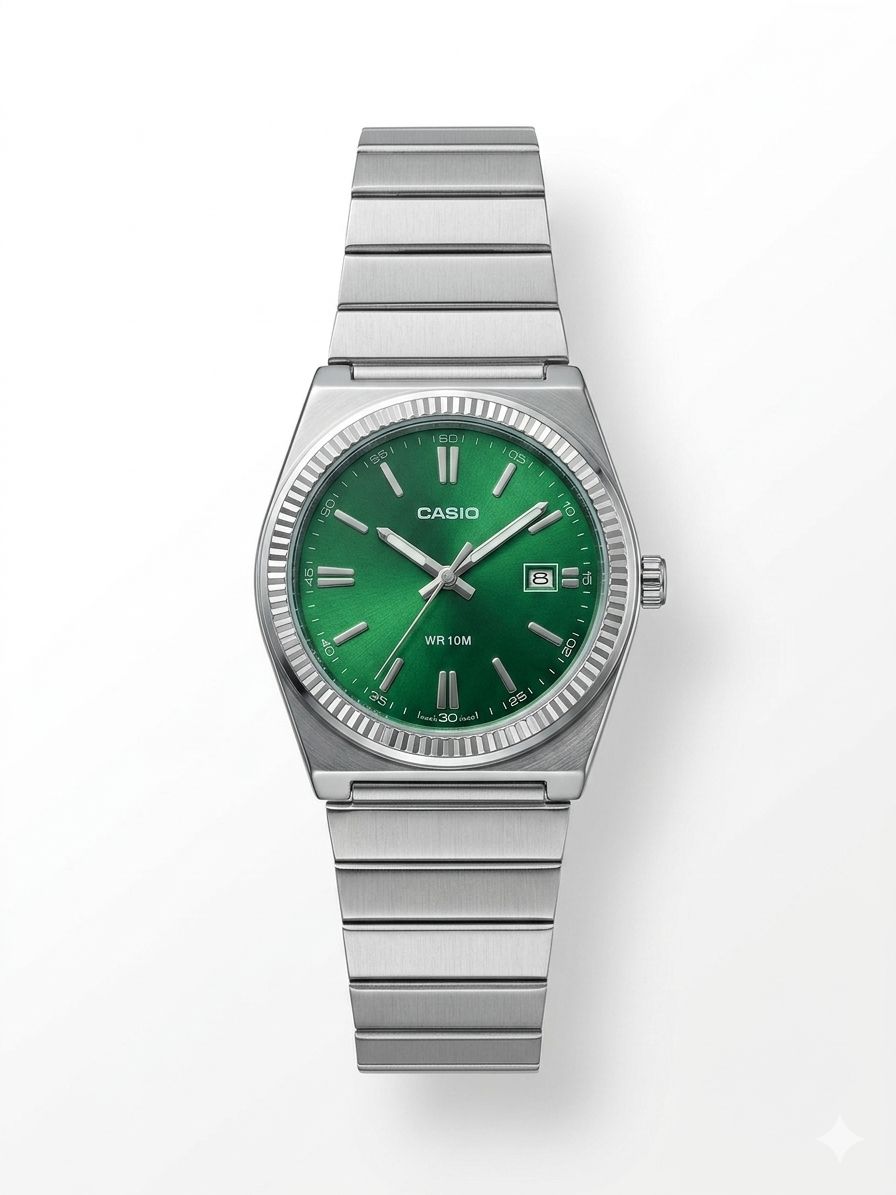 Mens Analog Caio Green Dial Date watch